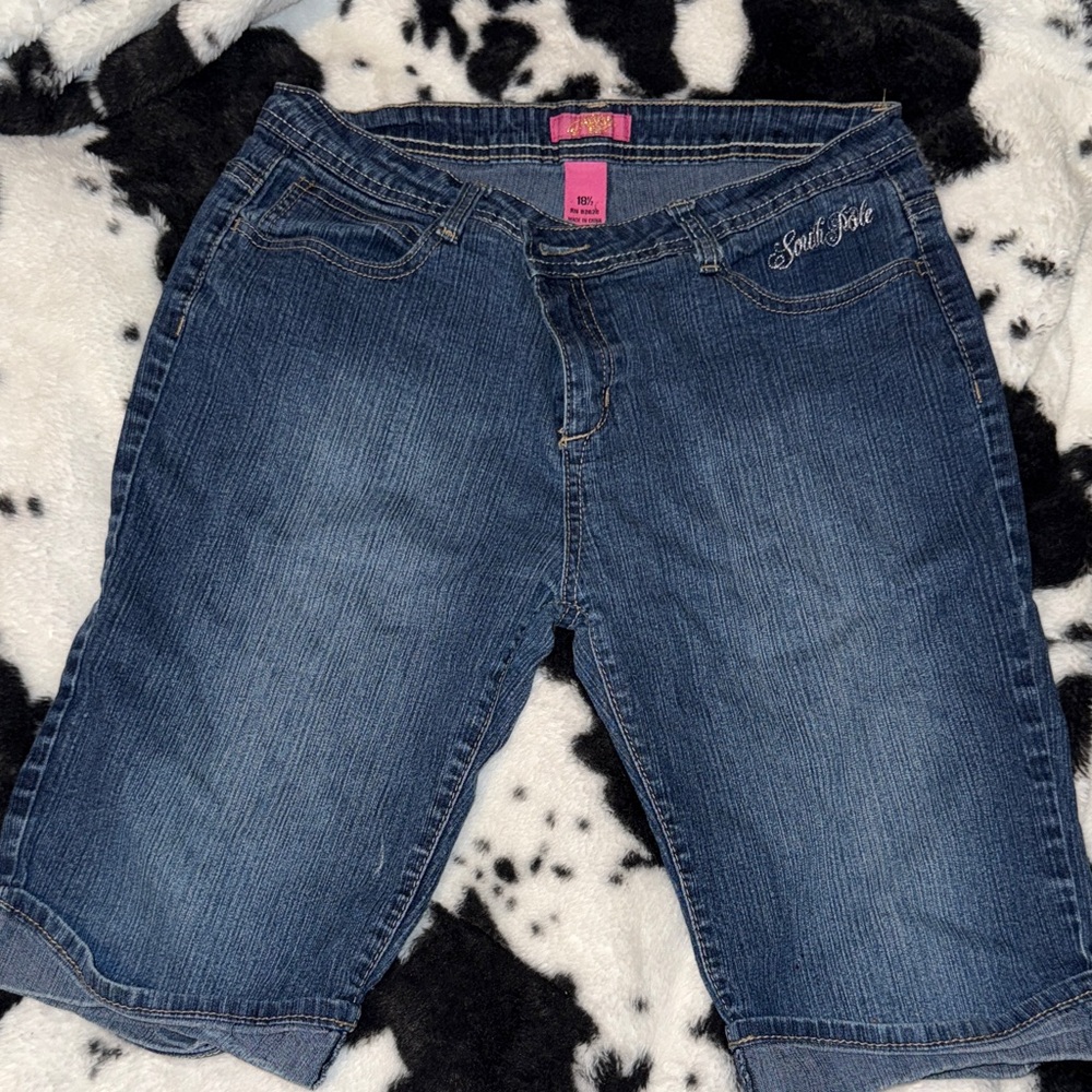 South Pole Women's Dark Blue Jean Shorts